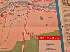 Vintage German Folded Road Map Esso 1962