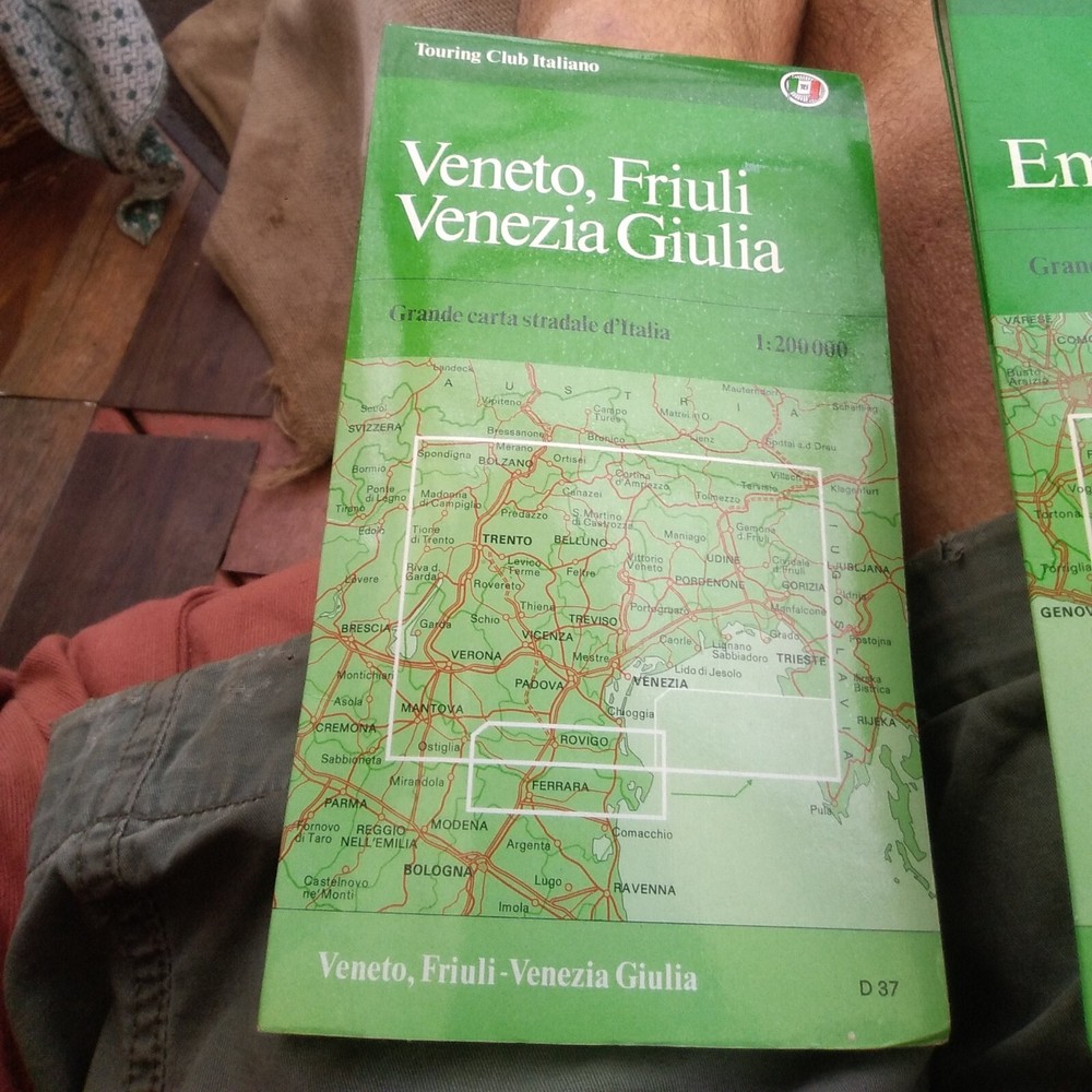 Friuli, Venezia, Giulia Tourist & Road Map Folding Paper Map