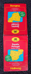 Spain & Portugal Hallwag Euro Map 1:100000 Folding Paper Map & Index