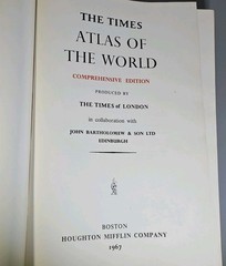 The Times Atlas of the World: Comprehensive Edition 1967 Hardcover Red Vintage