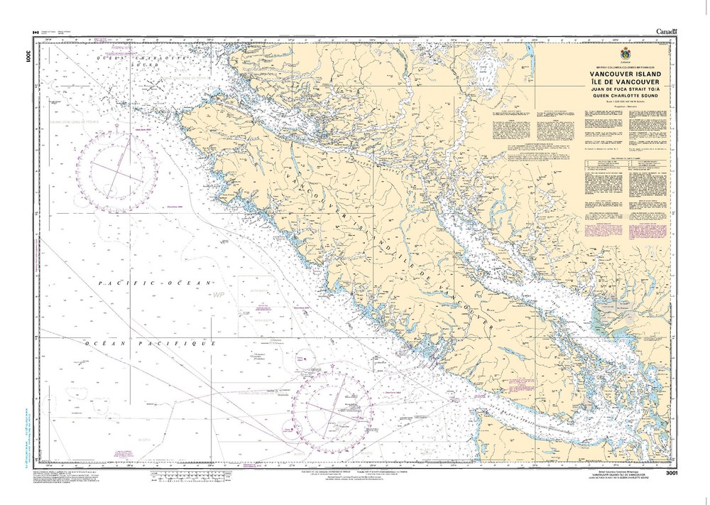 Vancouver Island, Juan de Fuca Strait to Queen Charlotte Sound| CHS 3001 (34×47)