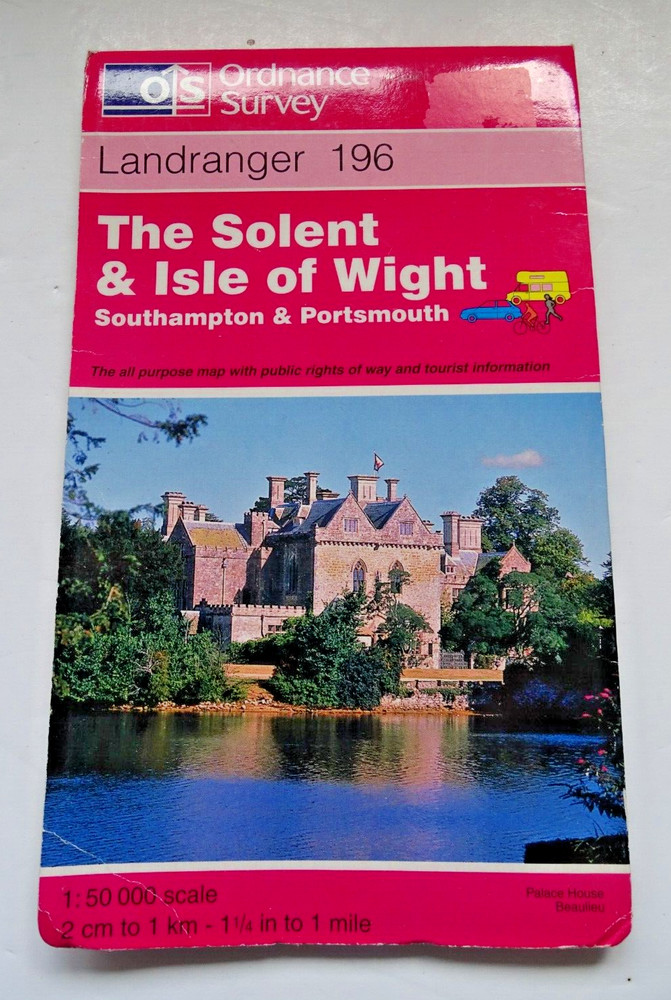 Ordnance Survey Landranger Map 196 – The Solent & Isle of Wight – 1997 – 1:50000