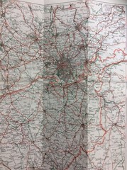 Vintage Geographia Large Scale Road Map Cheshire paper