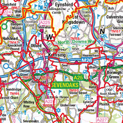 (G113) Map of Tonbridge Postcode Sectors, Poster of Tonbridge Postcodes