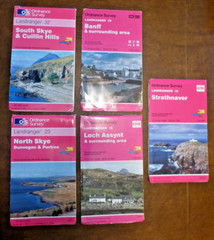 SCOTTISH HIGHLANDS ORDINANCE SURVEY MAPS TEN MAPS LANDRANGER PATHFINDER