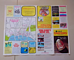 Vintage Map of Guernsey Hotel Association Advertising Map Folding Paper Undated