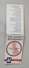 The County Boundaries 1974 by Geographers A to Z Folding Paper Map