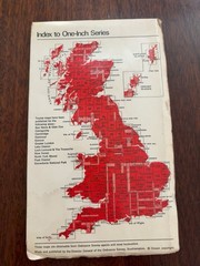 Vintage Ordnance Survey Snowdon Sheet 107 One Inch Folding Map Wales