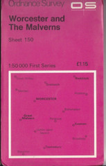 Ordnance Survey 1:50,000 Map Landranger Sheet 150 Worcester and The Malverns