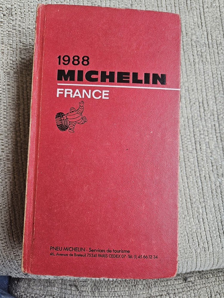 Michelin France 1988 Vintage Red Hardback French Book Travel Guide Map Tourist