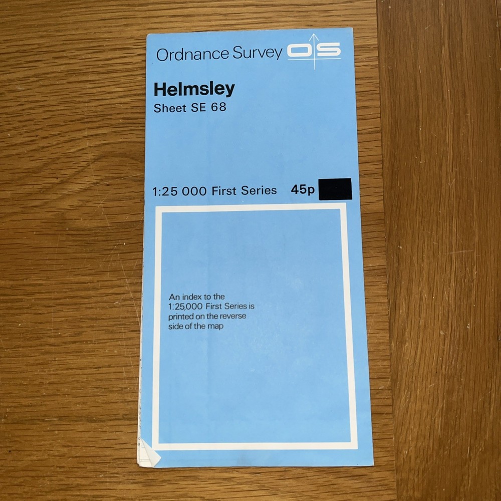 Vintage Ordnance Survey First Series Helmsley 1954 Sheet SE 68