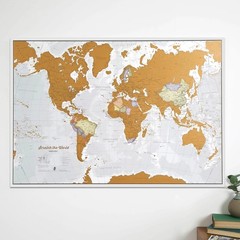 Deluxe Scratch The World Travel Map – Updated 2025, 84 x 59 cm for Adventurers