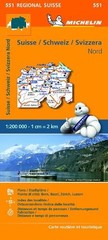 Suisse Nord – Michelin Regional Map 551: Map (M… by Michelin Sheet map, folded