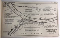 1962 U.S Army Corps Ohio River Navigation Charts Powhatan Point OH Foster KY