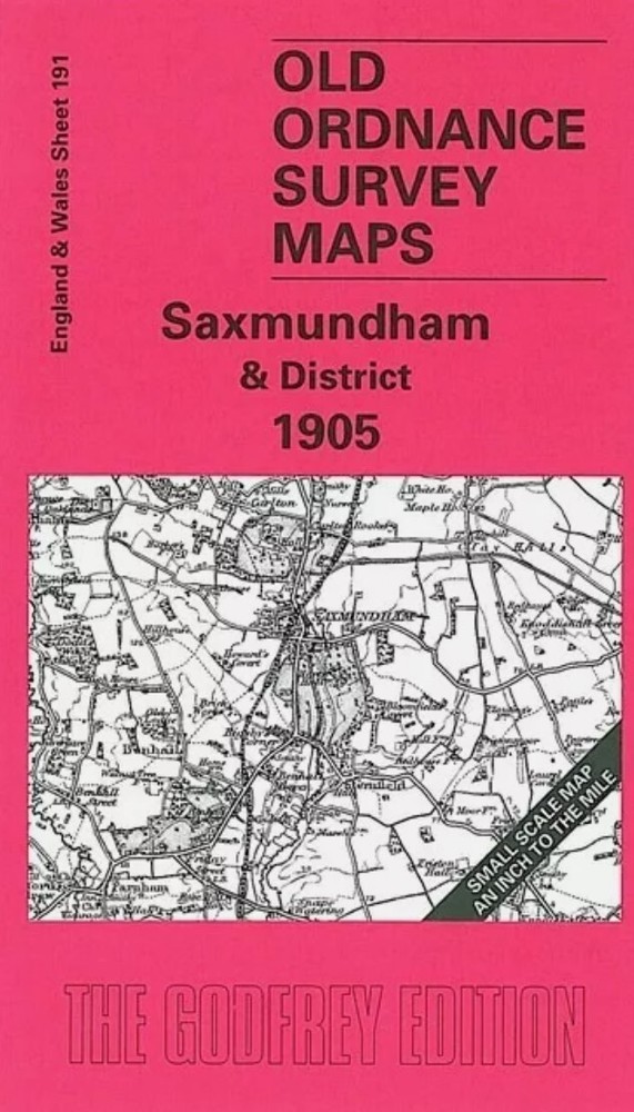 MAP OF Saxmundham & District 1905 One Inch sheet 191 by Robert Malster NEW