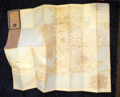 Ordnance Survey 1956 Ten Mile = 1 inch Road Map England and Wales Sheet 2 Linen