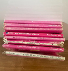 Job Lot 8 Vintage Ordnance Survey Maps Landranger 1:50000 London S. West Retro