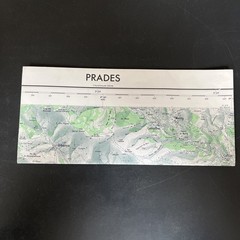 Vintage Carte De France Fold out sheet Paper Map of Prades 1963 outstanding cond