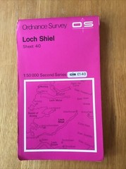 1976 Ordnance Survey Second Series / Landranger Map 40 Loch Shiel (inc Arisaig )