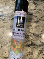 RAND MCNALLY SIGNATURE UNITED STATES WALL MAP LAMINATED FINISH Sz 50″ x 32” NEW