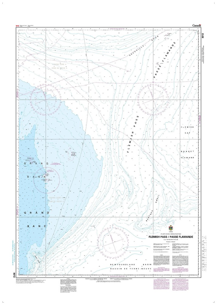 Flemish Pass / Passe Flamande | CHS Chart 8012 (48 x 34)