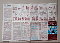 The “Getting Around” Index Map of Edinburgh 1960’s Folding Paper Map & Index