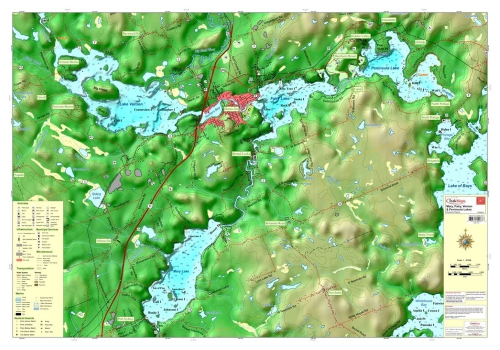 Mary, Fairy, Vernon and Peninsula Lakes | Waterproof Map | 28 x 40