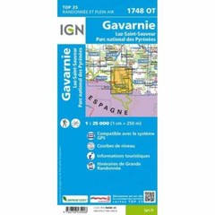 France 1:25K map 1748OT – Gavarnie / Luz-Saint-Sauveur / PNR des Pyrénées map