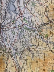 THE BORDER England Ordnance Survey CLOTH Sheet 1 Quarter Inch Map 4th Ed 1946