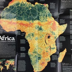 EUROPE & AFRICA Map Lot x 2 National Geographic Poster Supplement 2005