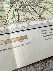 Bartholomew’s Map Vale Of Trent Nottingham Vintage 50s 1953 Paper ½” FreePost UK