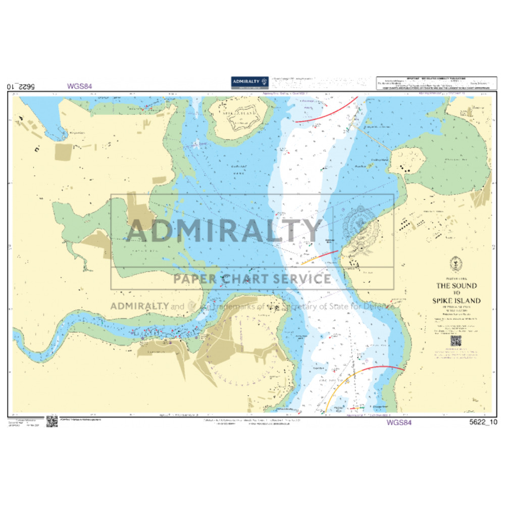 Admiralty Small Craft Chart 5622_10: The Sound to Spike Island