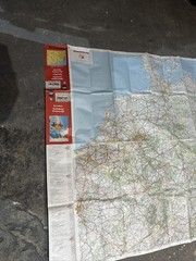 vintage Michelin Map 987 featuring Germany, Austria, and Benelux Ref Bb6