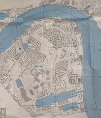 The London Docklands Map 1988 Jones Lang Wootton Large format appr.150 x 100 cms