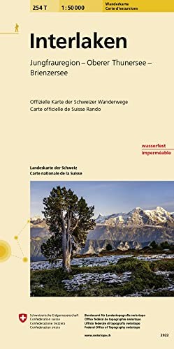Interlaken (254T): Jungfrauregion – Ob. Thunersee – Brienze… Sheet map, folded