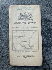Ordnance Survey Scotland half inch map sheet 31 Dumphries 1910, layers VERY GOOD