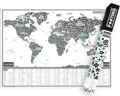 Scratch Map Of The F*#?ing World – Luckies – 82.5cm x 59.4cm Brand New & Sealed