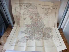 Youth Hostels in England & Wales map 1948 Great Britain Vintage Map Chart