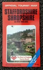 Staffordshire and Shropshire Official Tourist Map Sheet Map Estate Publications