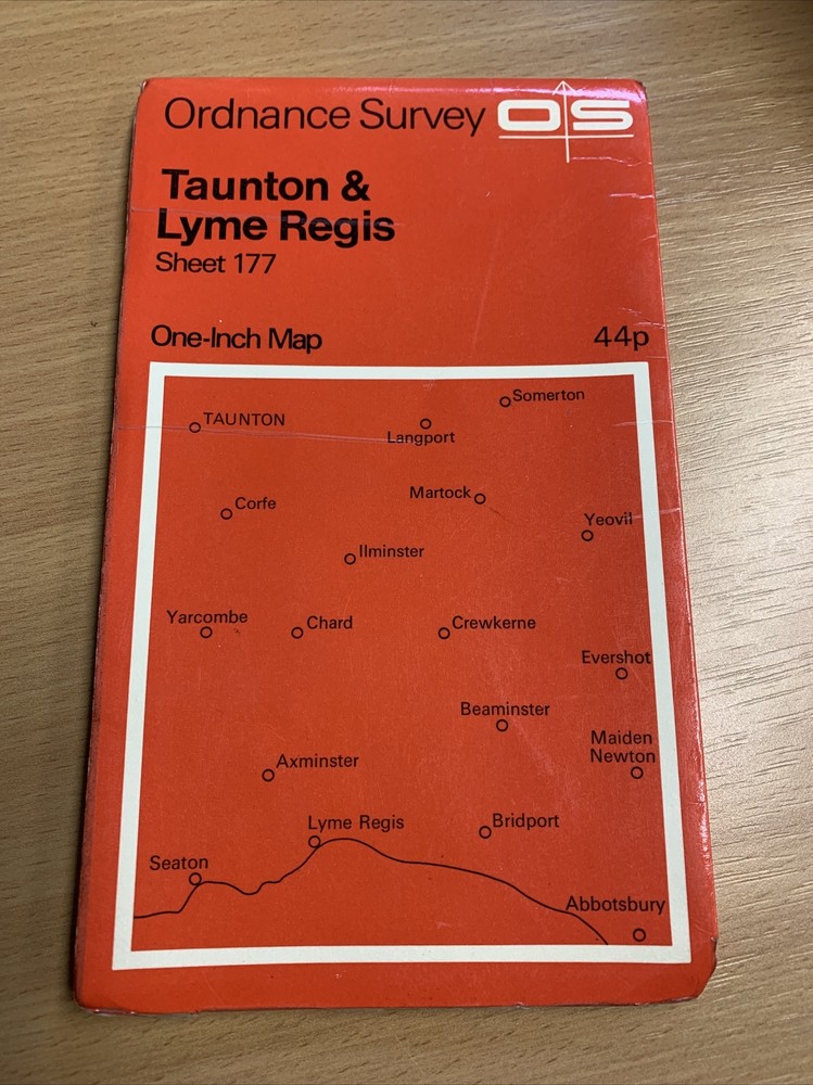 TAUNTON & LYME REGIS – Ordnance Survey Map One Inch 1970 Sheet 177