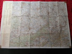 Vintage 1990s Thames & Chilterns Official Tourist Map Gazetteer Index Fold Out