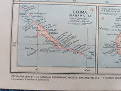 National Geographic Map of Countries of the Caribbean (1947).