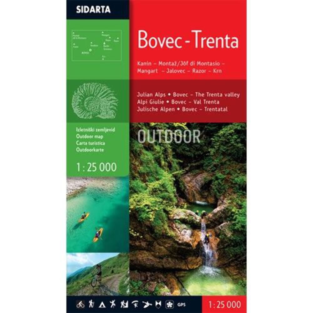 Bovec and Trenta (Slovenia) Walking and hiking Map