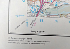 Exeter & Sidmouth OS Ordnance Survey Landranger Map Sheet 192 1983