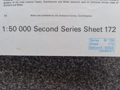 LANDRANGER OS 1:50,000: BRISTOL, BATH & SURROUNDING AREA, SHEET 172, 1990