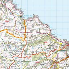 (G15) Map of Teesside TS Postcode Sectors, Poster of Teesside Postcodes
