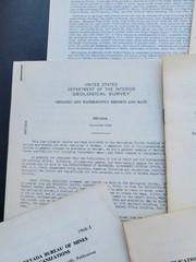 Vintage Nevada Geological Survey & Bureau of Mines Maps Reports Lists Lot