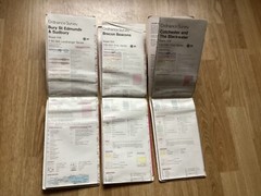 3 x Vintage Ordnance Survey Map Bundle – 1:50 000 scale – Maps/Crafting/Art etc
