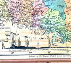 CANADA WALL MAP – Circa. 1933 – Very Good Condition