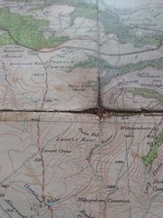 VINTAGE ORDNANCE SURVEY MAP EXMOOR ONE INCH 1925 SOME TEARS ON FOLDS